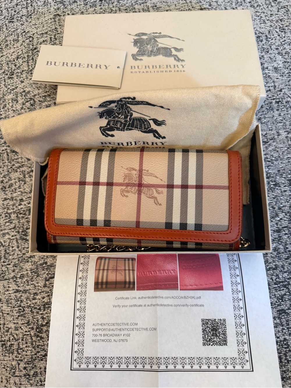 Burberry Beige Check Leather-Trim Wallet- Beige/Tan